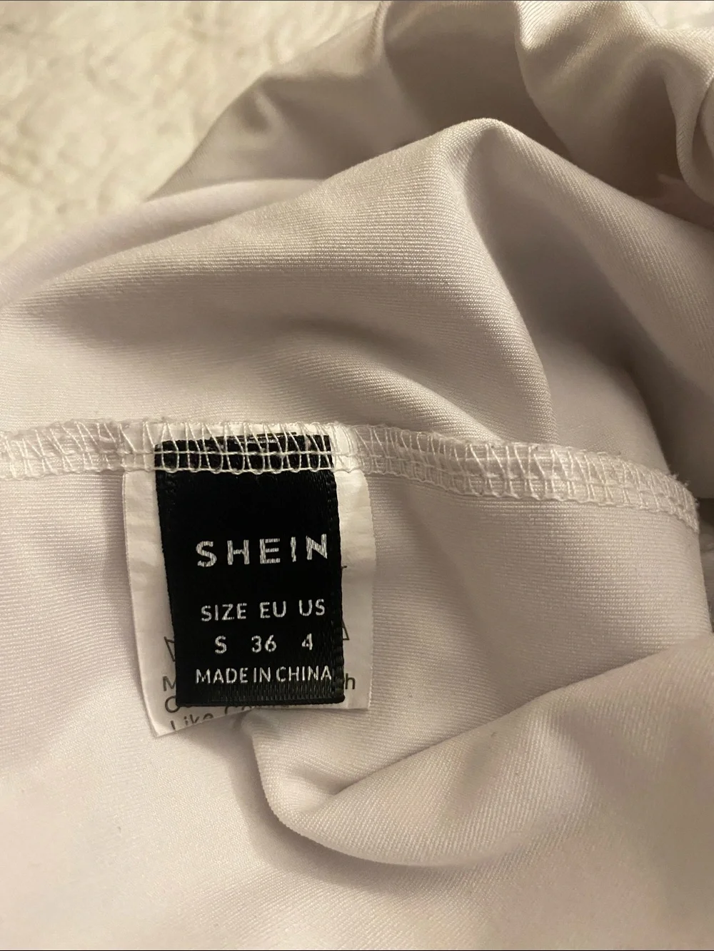 SHEIN white Flared Skort with Braided Trim